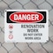Signmission Renovation Work Do Not Enter Work Area Danger Sign, Plastic, 10in W x 7in L, 2PK OS-2PACK-DS-P-710-L-1752 - alternate 8